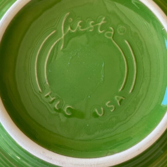 Fiestaware Shamrock Green pedestal serving bowl set of 2 Discontinued vegetables - Picture 6 of 10